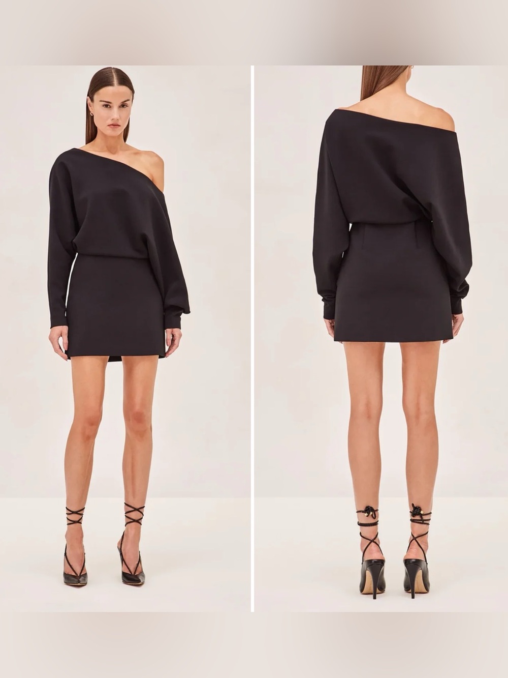 Alexis Katia Dress - Noir off shoulder mini dress S